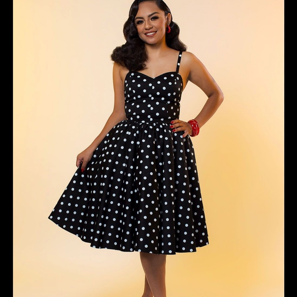 PUG Audrey dress in polka dots